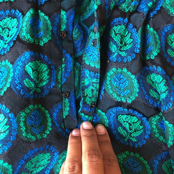 Vintage Velvet and Brocade Dress-XS/XXS - Picture 3 of 6